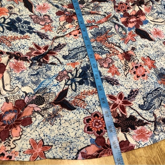 Knox Rose Womens Light Blue Shirt Size XL Sleeveless Tank Floral Front Tie - Picture 5 of 9